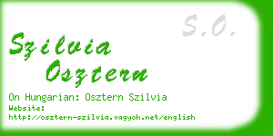 szilvia osztern business card